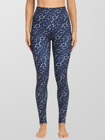Fashion Blue Print Stretch Gym Yoga Leggings Pants Women