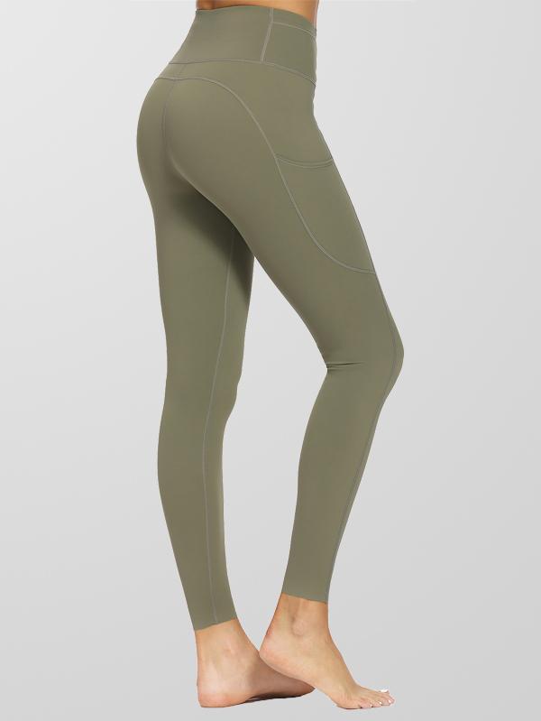 Houmous Women's 4 Out Pockets Buttery Soft High Waisted Full-Length Yoga Pants