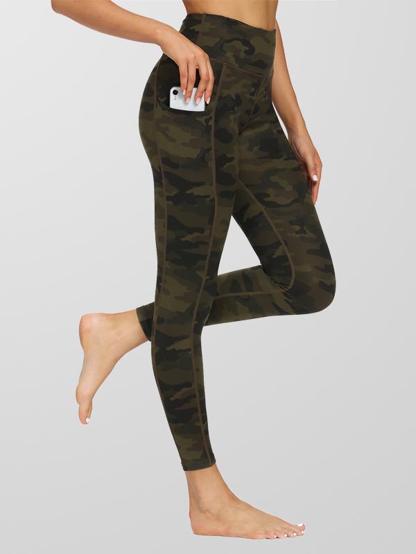 Houmous Women's High Waisted Pattern Yoga Pants 7/8 Length Leggings