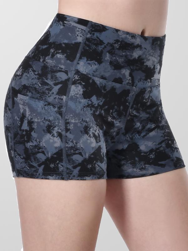 Houmous Women's 8''5''2'' Inseam High Waist Biker Yoga Shorts with 4 Out Pockets