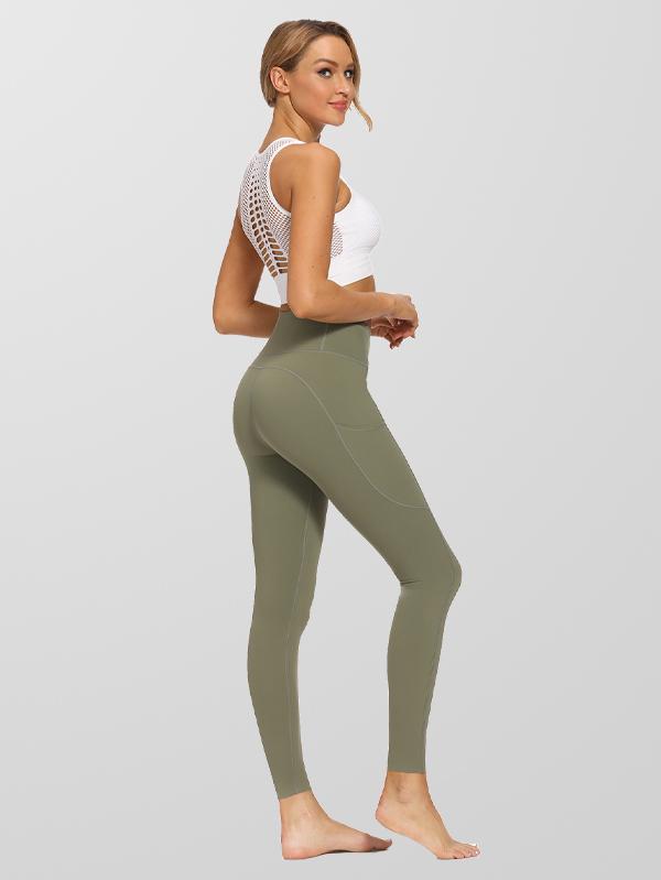 Houmous Women's 4 Out Pockets Buttery Soft High Waisted Full-Length Yoga Pants