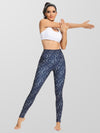 Fashion Blue Print Stretch Gym Yoga Leggings Pants Women