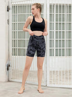 Houmous Women's 8''5''2'' Inseam High Waist Biker Yoga Shorts with 4 Out Pockets