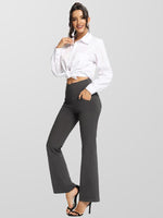 High Rise Flared Bootcut Yoga Exercise Pants with Pockets