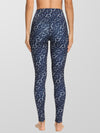 Fashion Blue Print Stretch Gym Yoga Leggings Pants Women