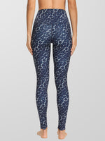 Fashion Blue Print Stretch Gym Yoga Leggings Pants Women