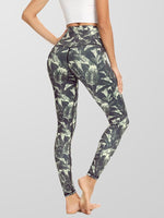 Printed Workout Stretch Leggings Pants with Inner Pocket