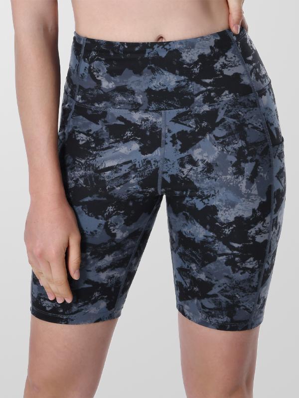 Houmous Women's 8''5''2'' Inseam High Waist Biker Yoga Shorts with 4 Out Pockets