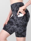 Houmous Women's 8''5''2'' Inseam High Waist Biker Yoga Shorts with 4 Out Pockets