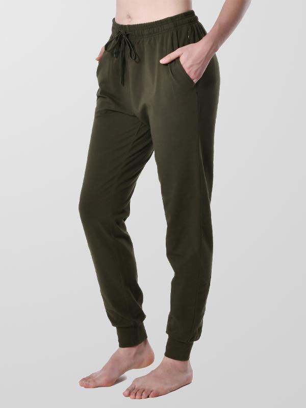 Houmous Women's Drawstring Jogger Pants with Zipper Pockets