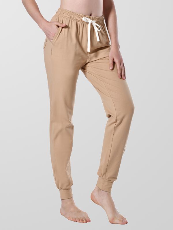 Houmous Women's Drawstring Jogger Pants with Zipper Pockets