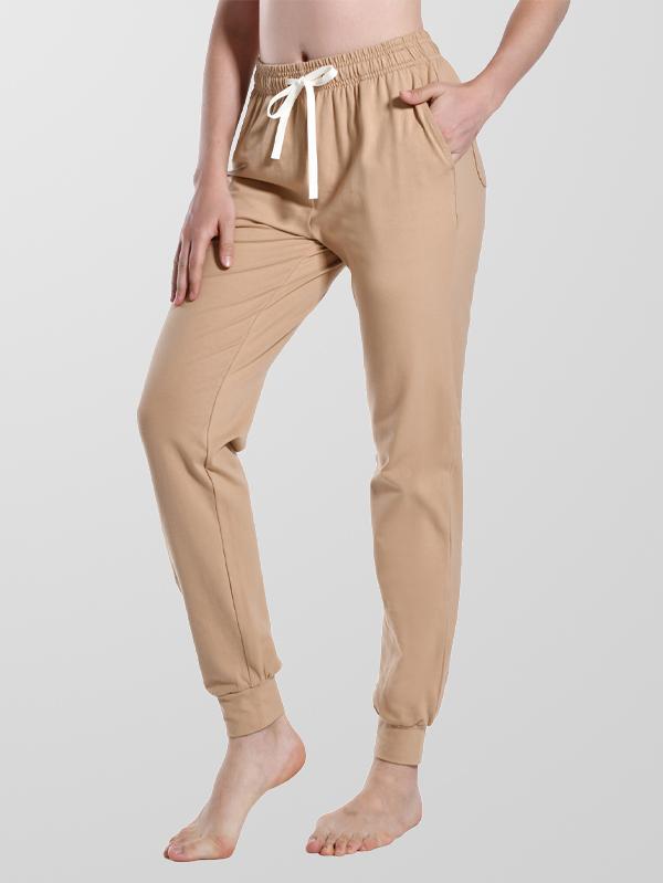 Houmous Women's Drawstring Jogger Pants with Zipper Pockets