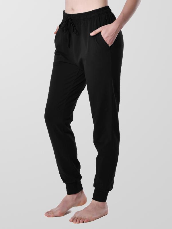 Houmous Women's Drawstring Jogger Pants with Zipper Pockets