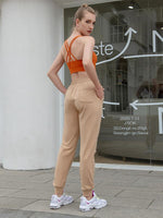 Houmous Women's Drawstring Jogger Pants with Zipper Pockets