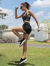 Houmous Women's Quick-Dry Running Short Liner 2 in 1 Sport Yoga Short Out Pocket