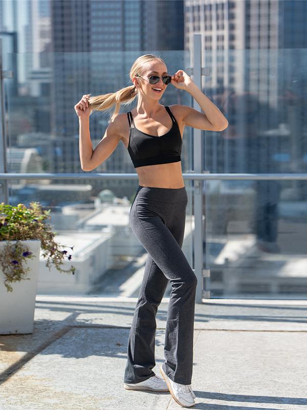 Houmous S-XXL Plus Size Women's Bootcut Yoga Pants With Pockets