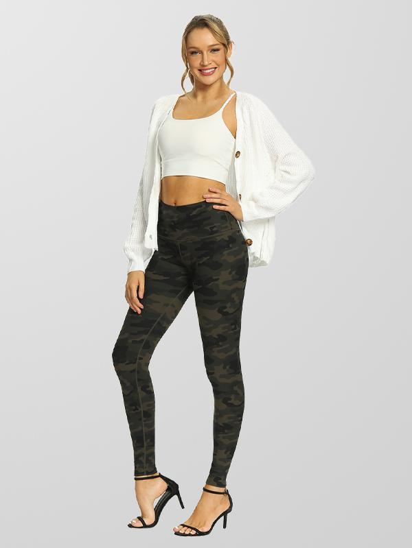 Houmous Women's Buttery Soft Printed Leggings High Waisted Full-Length Yoga Pants