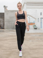 Houmous Women's Drawstring Jogger Pants with Zipper Pockets