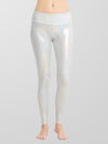 Houmous Women's Shiny Leggings with Unique Flash Sequins Full-Length Yoga Pants