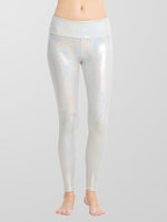 Houmous Women's Shiny Leggings with Unique Flash Sequins Full-Length Yoga Pants