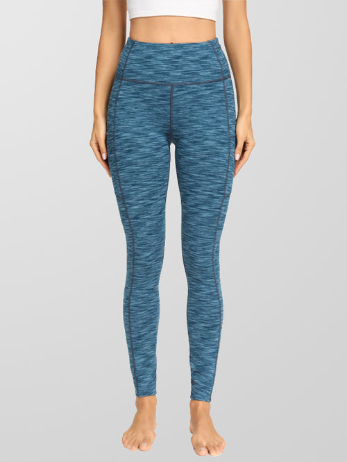 High Waist Printed Yoga Leggings for Women with Pockets