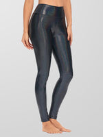 Houmous Women's Shiny Leggings with Unique Flash Sequins Full-Length Yoga Pants