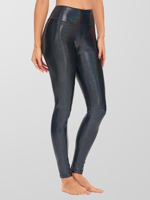 Houmous Women's Shiny Leggings with Unique Flash Sequins Full-Length Y –  Vikeep