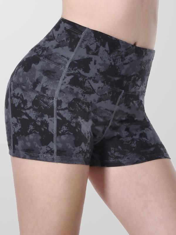 Houmous Women's 8''5''2'' Inseam High Waist Biker Yoga Shorts with 4 Out Pockets