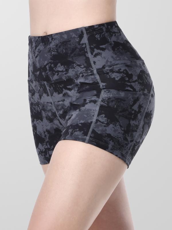 Houmous Women's 8''5''2'' Inseam High Waist Biker Yoga Shorts with 4 Out Pockets