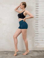Houmous Women's 8''5''2'' Inseam High Waist Biker Yoga Shorts with 4 Out Pockets