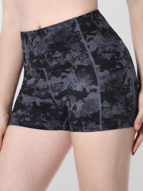 Houmous Women's 8''5''2'' Inseam High Waist Biker Yoga Shorts with 4 Out Pockets