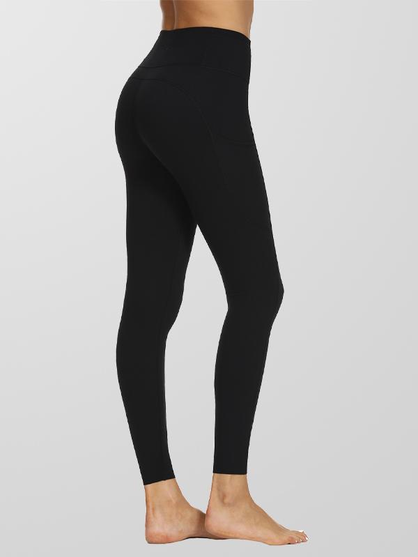 Houmous Women's 4 Out Pockets Buttery Soft High Waisted Full-Length Yoga Pants