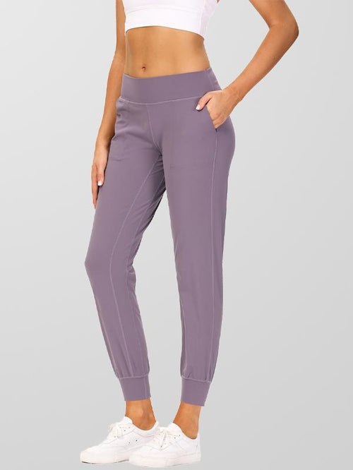 Women Sweatpants Pants Cropped Jogger Running Pants with Side Pockets