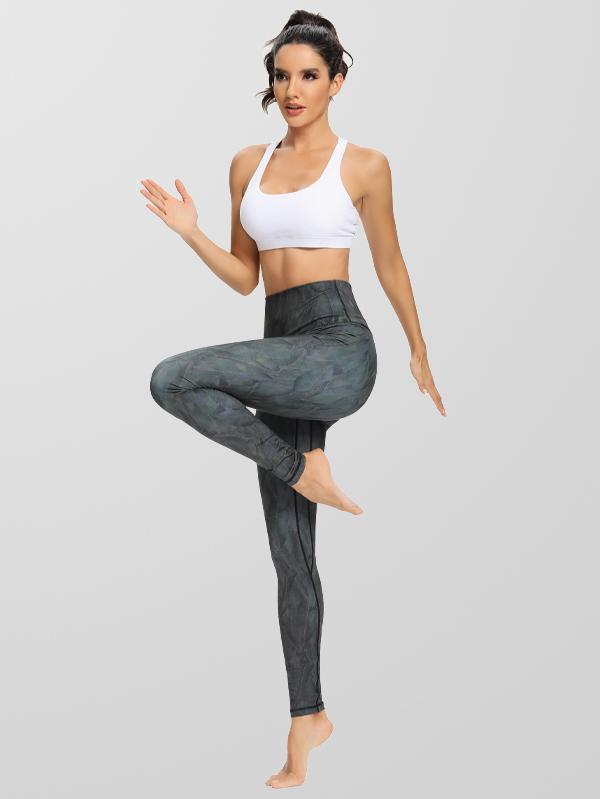 Inner Pocket Ultra Stretch Printed Yoga Fitness Leggings