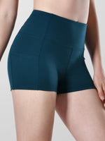 Houmous Women's 8''5''2'' Inseam High Waist Biker Yoga Shorts with 4 Out Pockets