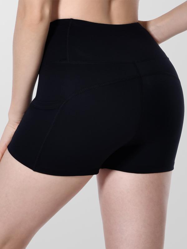 Houmous Women's 8''5''2'' Inseam High Waist Biker Yoga Shorts with 4 Out Pockets
