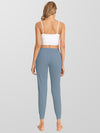 High Waisted Casual Lightweight Cropped Jogger Pants with Pocket