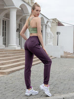 Houmous Women's Drawstring Jogger Pants with Zipper Pockets