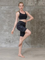 Houmous Women's 8''5''2'' Inseam High Waist Biker Yoga Shorts with 4 Out Pockets