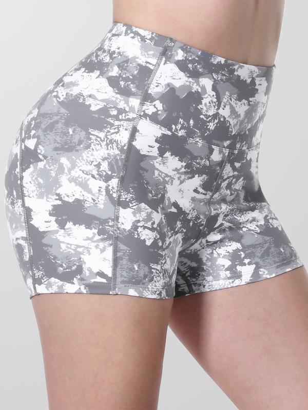 Houmous Women's 8''5''2'' Inseam High Waist Biker Yoga Shorts with 4 Out Pockets
