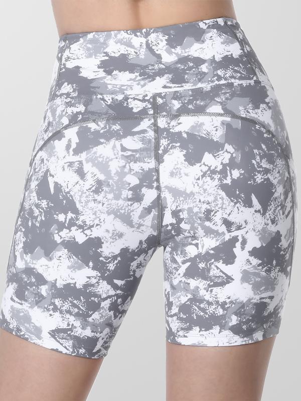 Houmous Women's 8''5''2'' Inseam High Waist Biker Yoga Shorts with 4 Out Pockets