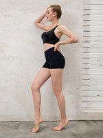 Houmous Women's 8''5''2'' Inseam High Waist Biker Yoga Shorts with 4 Out Pockets