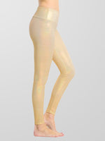Houmous Women's Shiny Leggings with Unique Flash Sequins Full-Length Yoga Pants