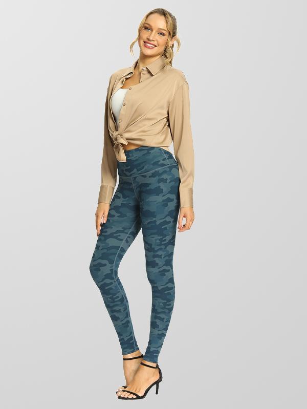Houmous Women's Buttery Soft Printed Leggings High Waisted Full-Length Yoga Pants