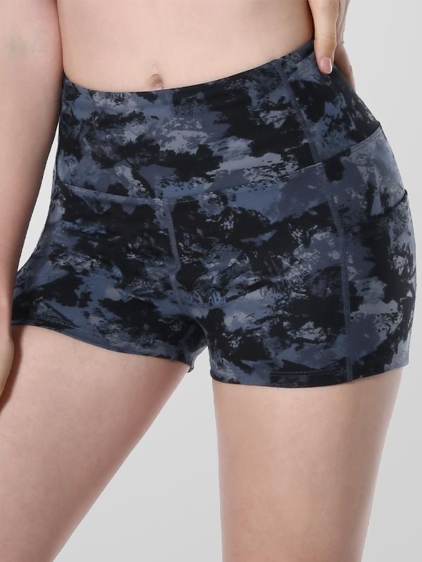 Houmous Women's 8''5''2'' Inseam High Waist Biker Yoga Shorts with 4 Out Pockets
