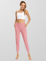 Womens crop high waisted baggy sweatpants legging yoga pants