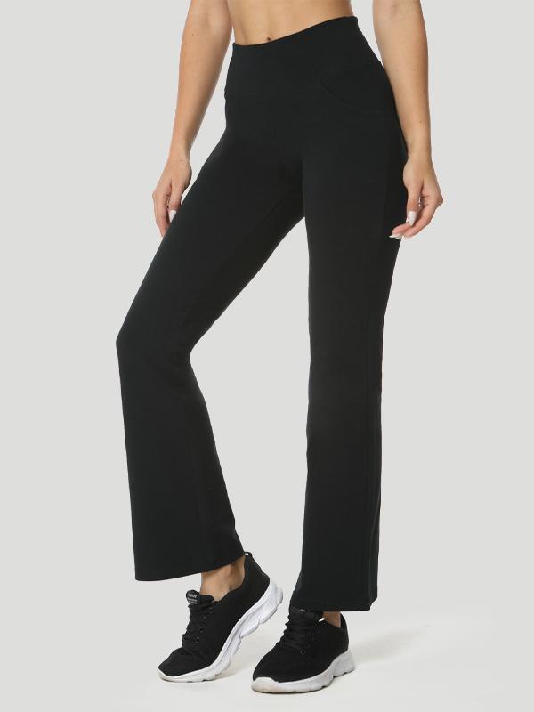 Houmous S-XXXL 29''31''33''35'' Inseam Women's Cotton Bootcut Pants Inner Pocket